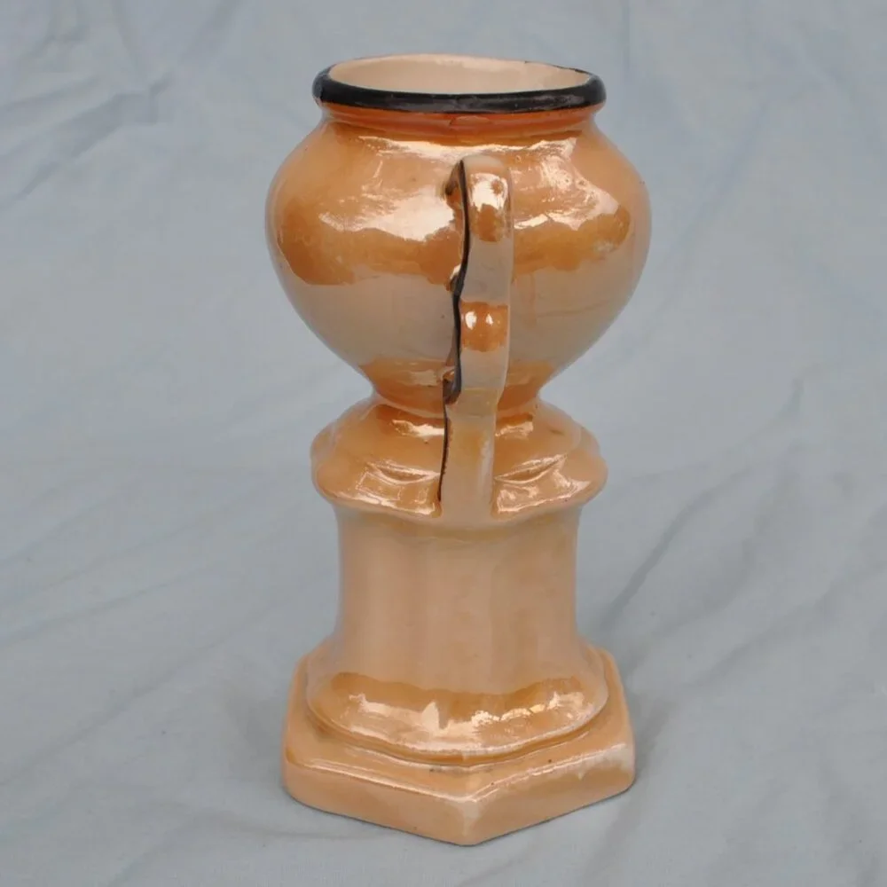 4 for $40 - vintage Czech peach lusterware vase (484w) - Picture 5 of 8